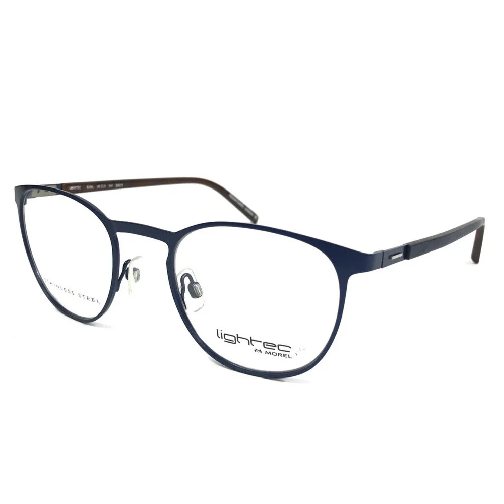 Lightec by Morel Eyeglasses Frames 8239L BB072 Brown Blue Full Rim 49-21-145